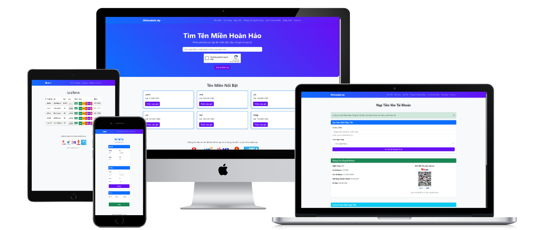 Code Tạo Web Bán Tên Miền