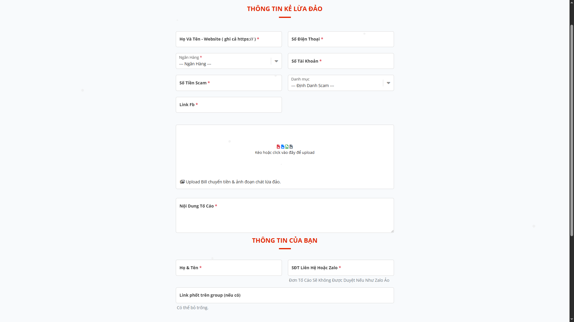 Tạo website Tố cáo lừa đảo,tạo link giao dịch viên uy tín